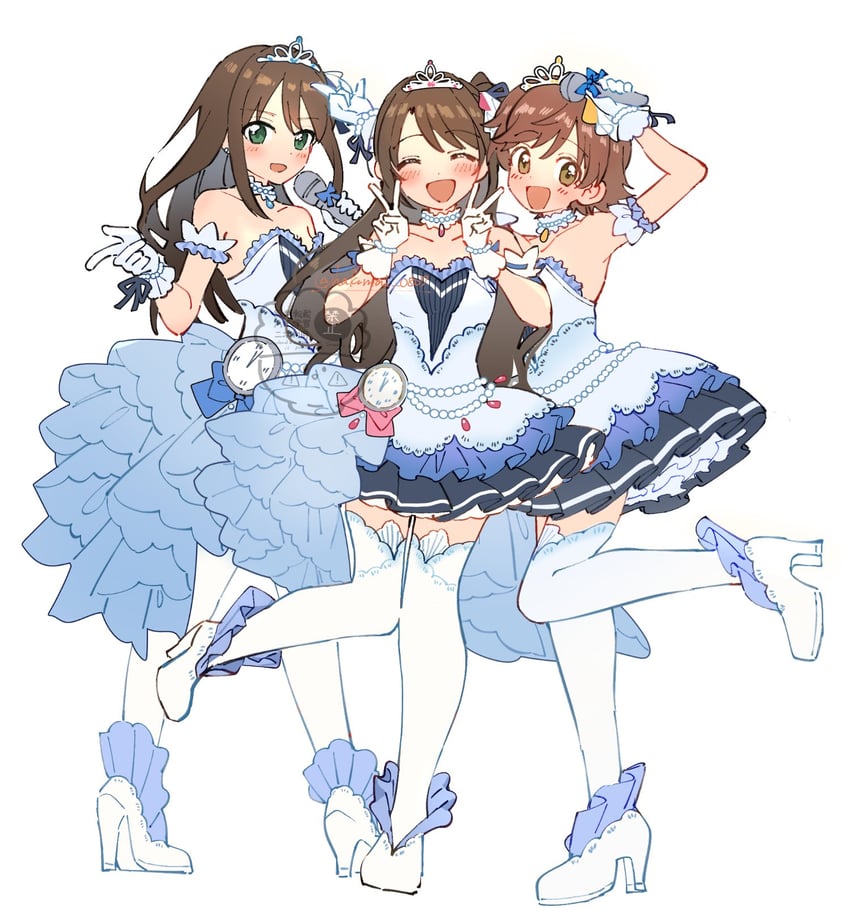 shibuya rin, shimamura uzuki, and honda mio (idolmaster and 2 more) drawn by shisui_(5830217)