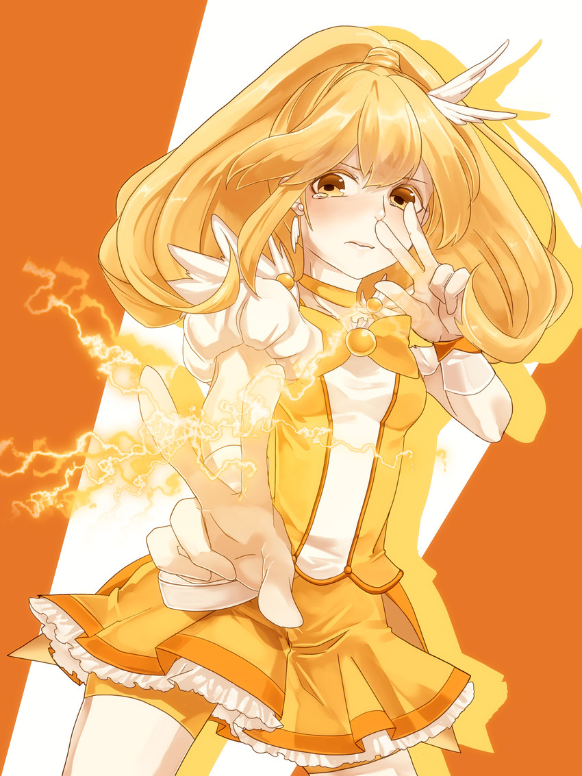 kise yayoi and cure peace (precure and 1 more) drawn by memai
