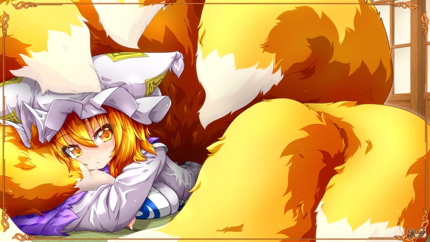yakumo ran (touhou) drawn by kazami_karasu