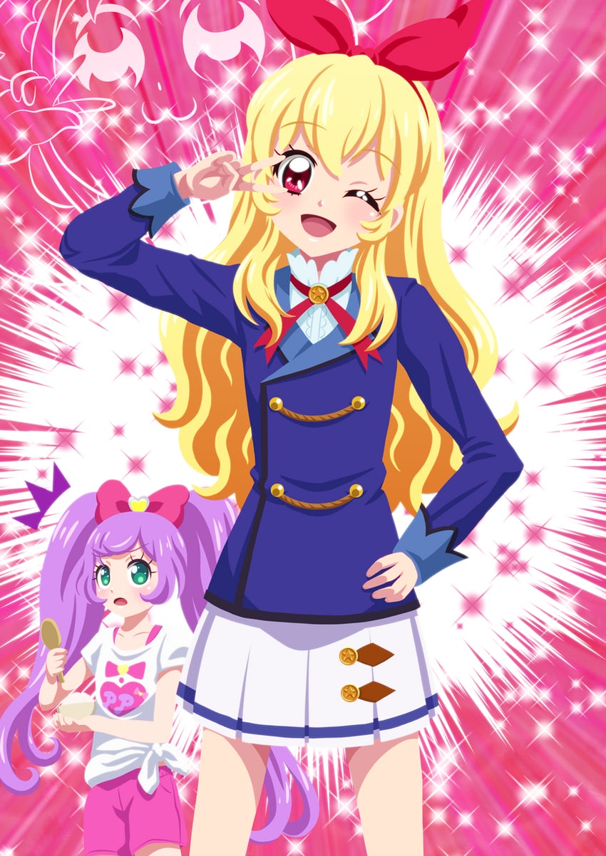 popuko, hoshimiya ichigo, and manaka laala (pretty series and 4 more) drawn by sabo10