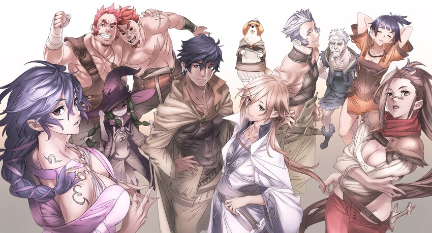 gomoviroa, weidt, and ilia luttge eindorf (jinrou e no tensei maou no fukukan) drawn by nishieda