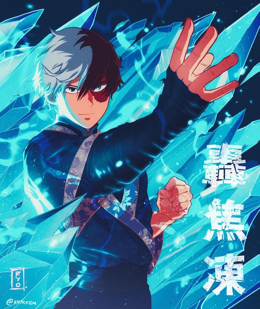 todoroki shoto (boku no hero academia) drawn by ryokken