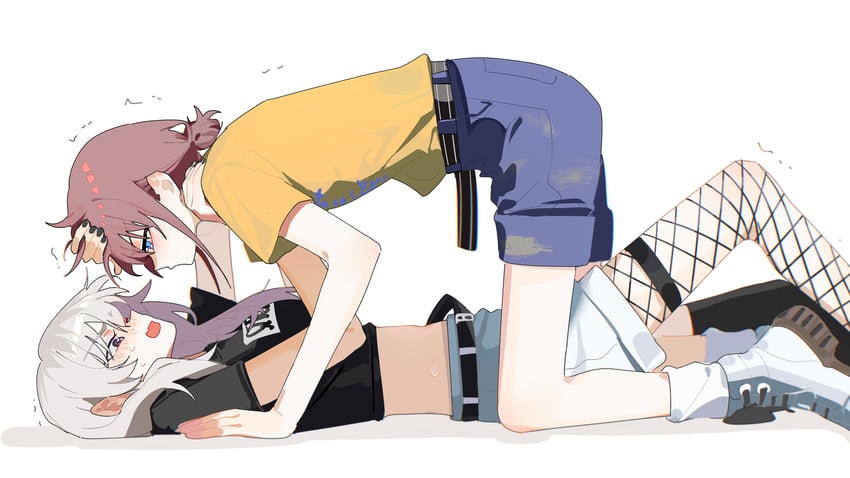 iseri nina and kawaragi momoka (girls band cry) drawn by ydpfa