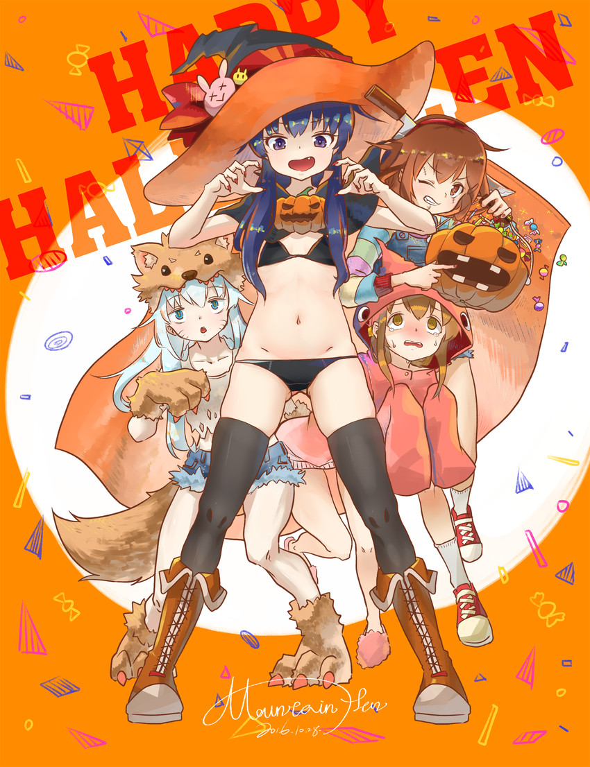 hibiki, inazuma, ikazuchi, and akatsuki (kantai collection) drawn by mountain_han