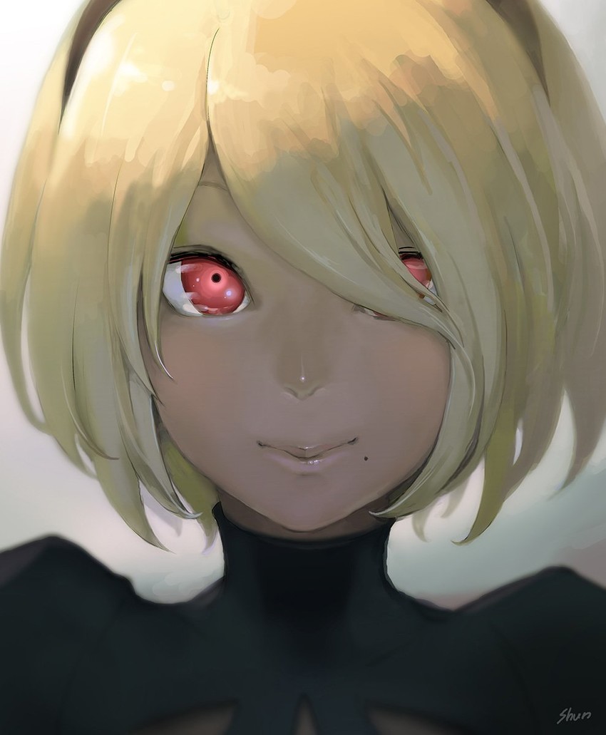 2b and kitten (nier and 3 more) drawn by saitou_shunsuke