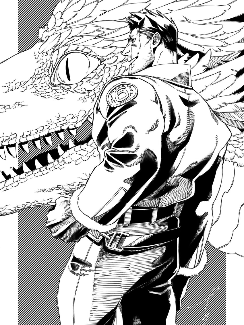 endeavor (boku no hero academia) drawn by sashimi_oran