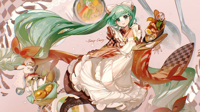 hatsune miku, yuki miku, and rabbit yukine (vocaloid) drawn by rumoon