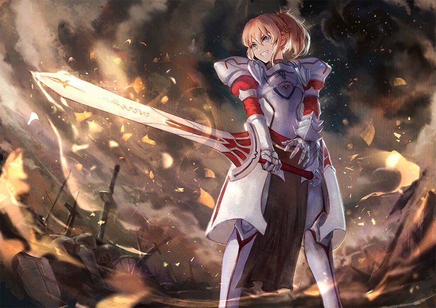 mordred (fate and 2 more) drawn by sishenfan