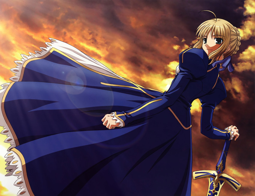 artoria pendragon and saber (fate and 1 more) drawn by ishihara_megumi