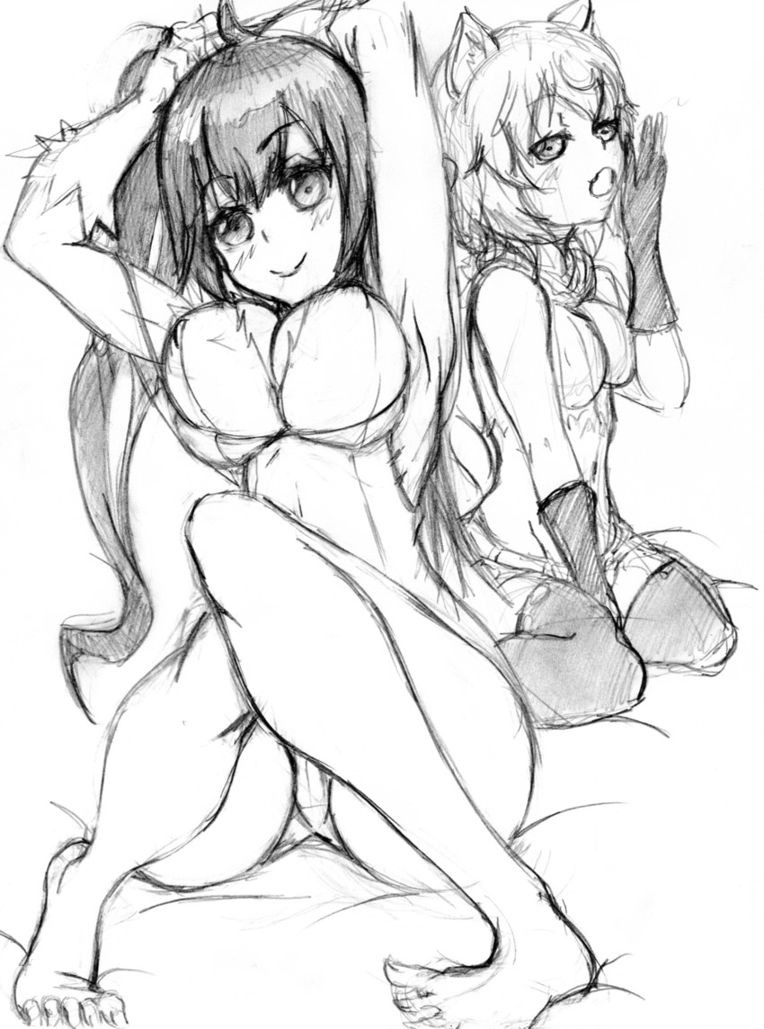 hestia and liliruca arde (dungeon ni deai wo motomeru no wa machigatteiru darou ka) drawn by inhabituels_estudios