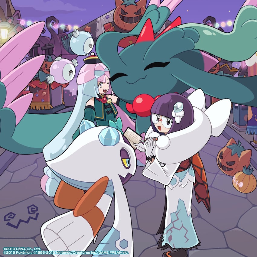 magnemite, froslass, flutter mane, iono, and shauntal (pokemon and 1 more) drawn by namigon