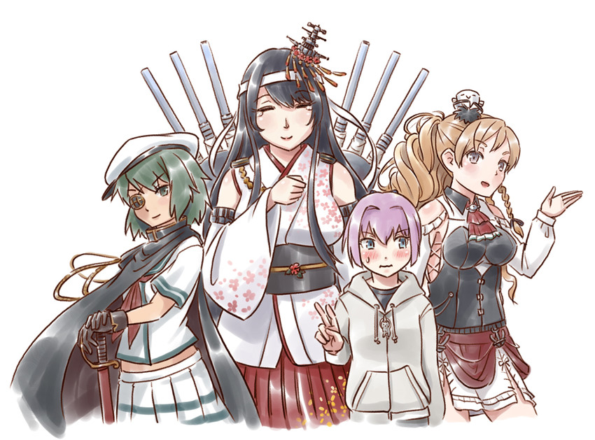 shiranui, kiso, fusou, kiso kai ni, zara, and 2 more (kantai collection) drawn by karasu_(naoshow357)