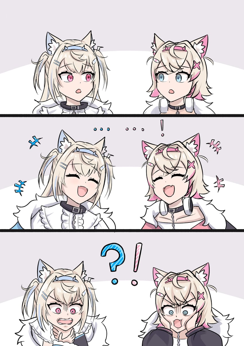 fuwawa abyssgard and mococo abyssgard (hololive and 1 more) drawn by dunkemz