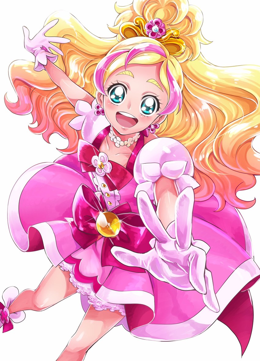 haruno haruka and cure flora (precure and 1 more) drawn by sharumon