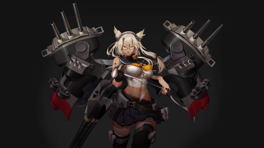 musashi and musashi kai (kantai collection) drawn by jirou_su
