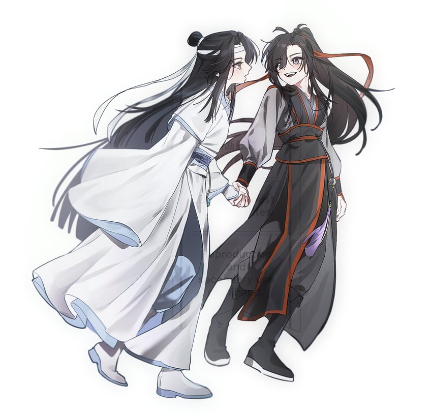 wei wuxian and lan wangji (modao zushi) drawn by newtta_umu