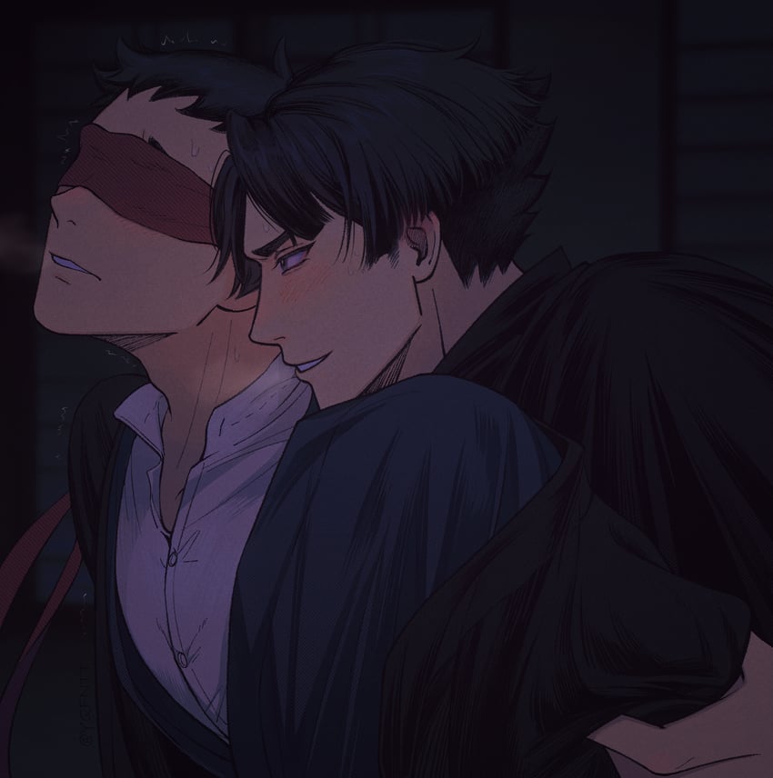 ryunosuke naruhodo and kazuma asogi (ace attorney and 1 more) drawn by kaze_(yznyttdgs)