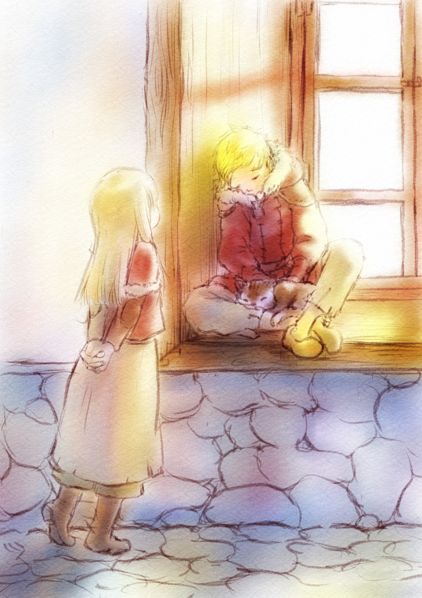 falin touden and laios touden (dungeon meshi) drawn by zukka