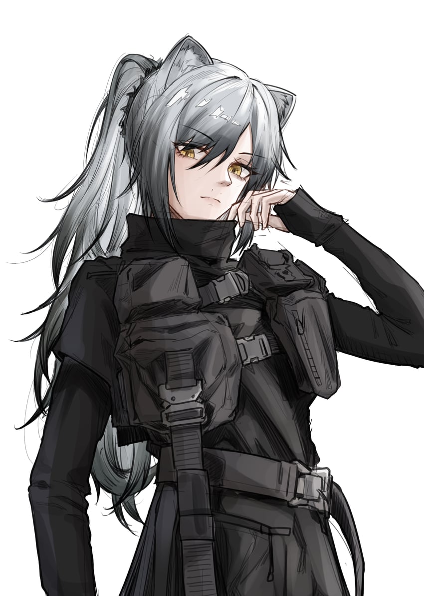 schwarz (arknights) drawn by knight_fault