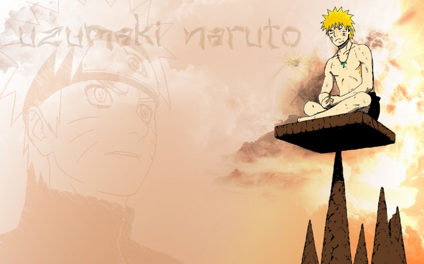 uzumaki naruto (naruto and 1 more) drawn by kishimoto_masashi