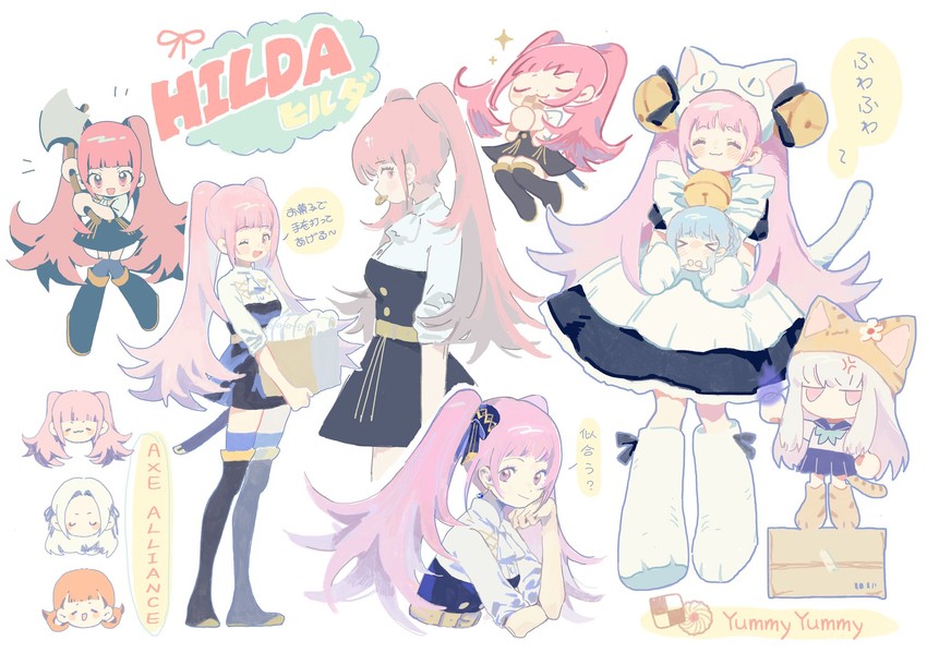 edelgard von hresvelg, hilda valentine goneril, lysithea von ordelia, marianne von edmund, dejiko, and 2 more (fire emblem and 2 more) drawn by rerain