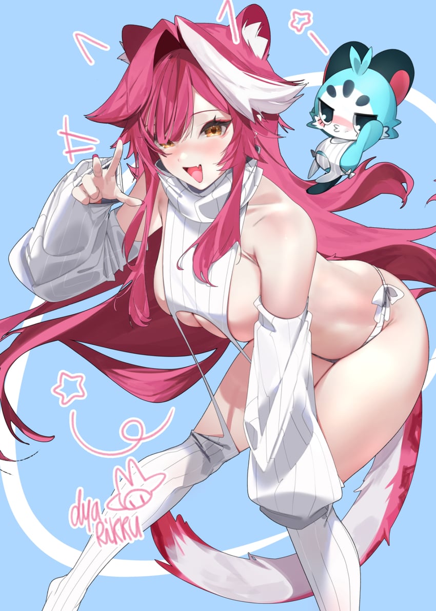 raora panthera and chattino (hololive and 1 more) drawn by dyarikku
