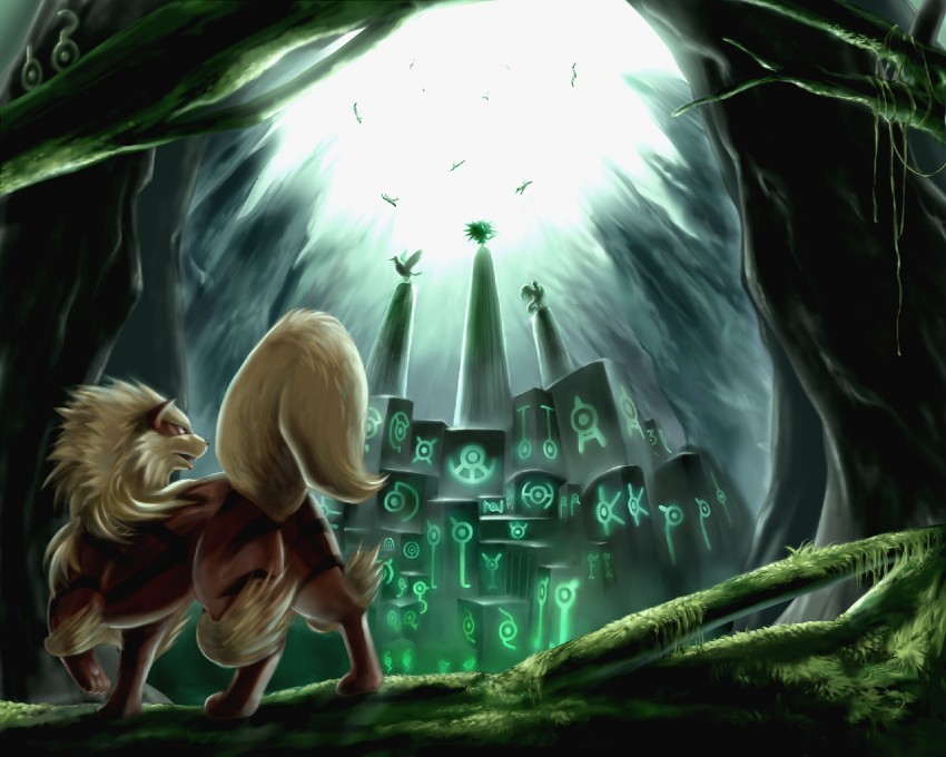 arcanine, unown, articuno, zapdos, moltres, and 28 more (pokemon) drawn by aotsuki