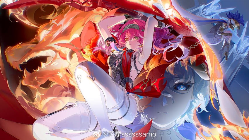 lupa and mya (wuthering waves) drawn by samo_(shichun_samo)