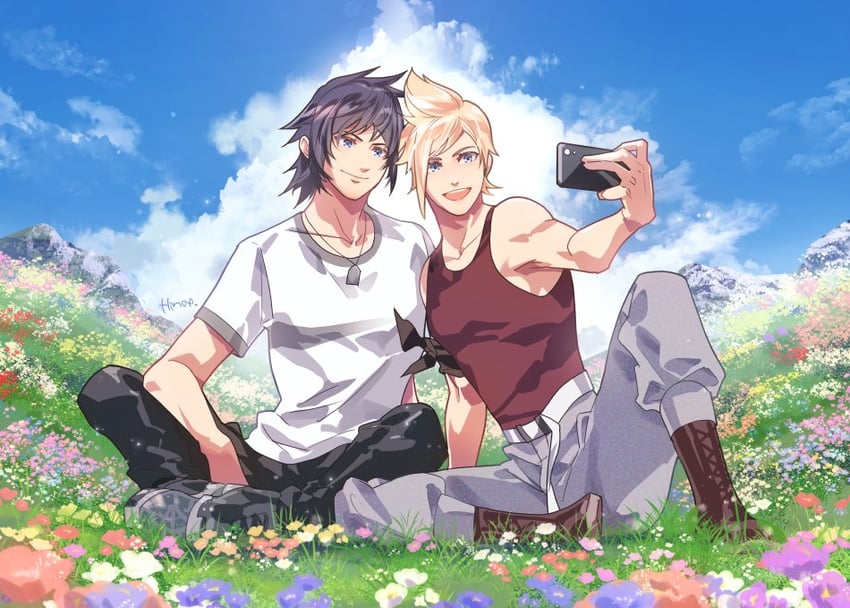 noctis lucis caelum and prompto argentum (final fantasy and 1 more) drawn by hinoe_(dd_works)