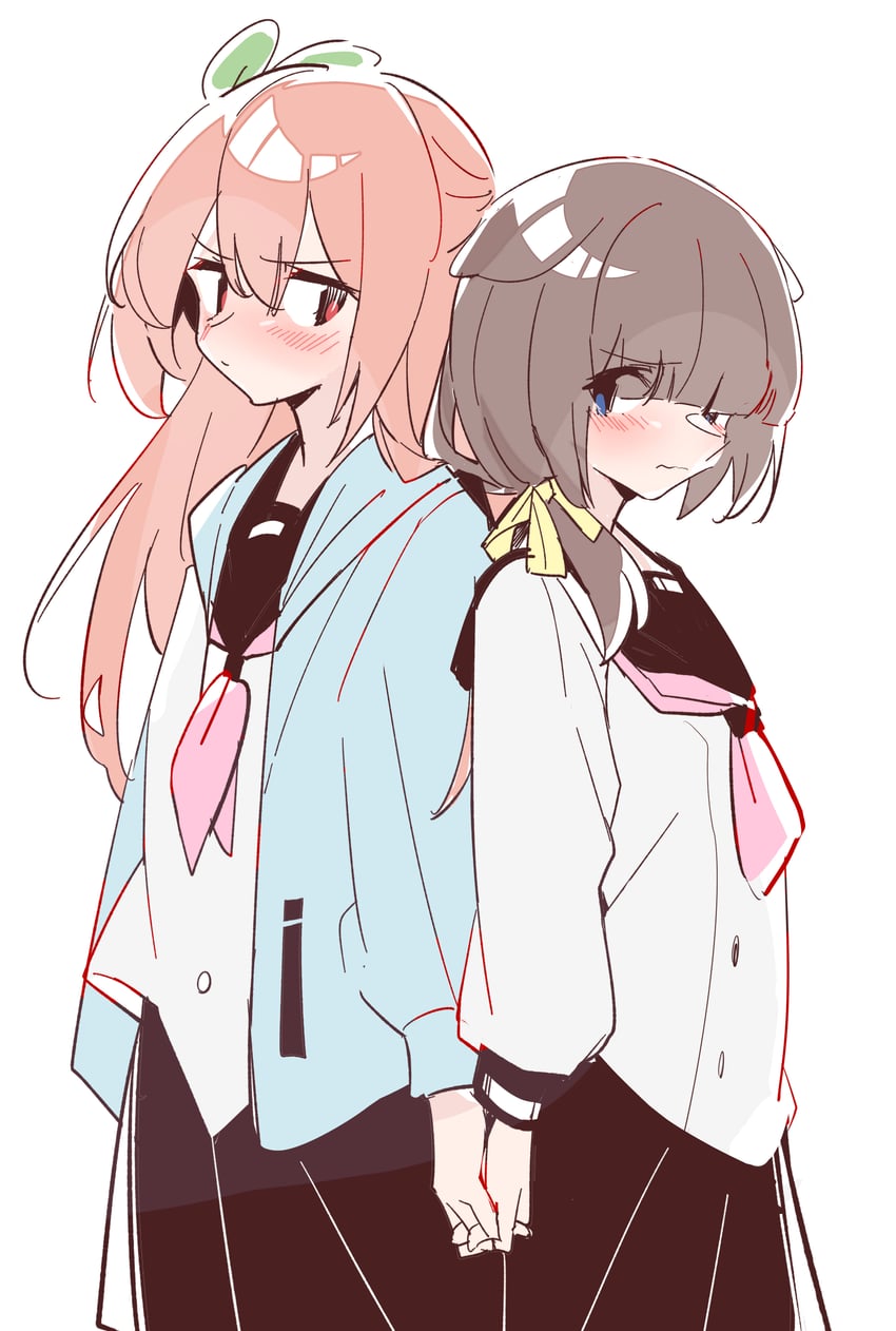 katahira tsumugi and aoba miki (escape into the light) drawn by zhanzhangzlw