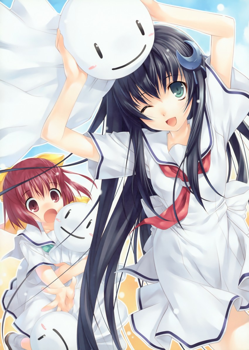 chiyokawa rin and sanbongi yuki (amesarasa) drawn by hagure_keg