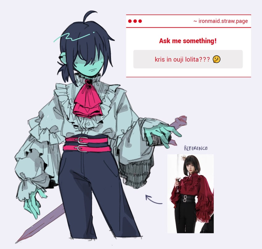 kris (deltarune and 1 more) drawn by bio_(bioshitto)