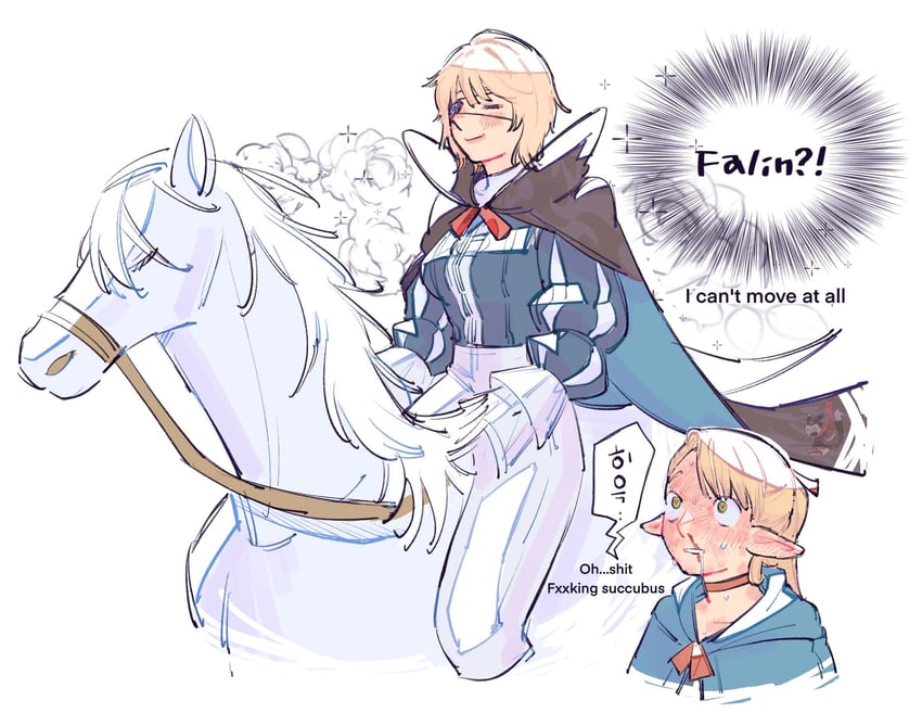 marcille donato and falin touden (dungeon meshi) drawn by dohwa110