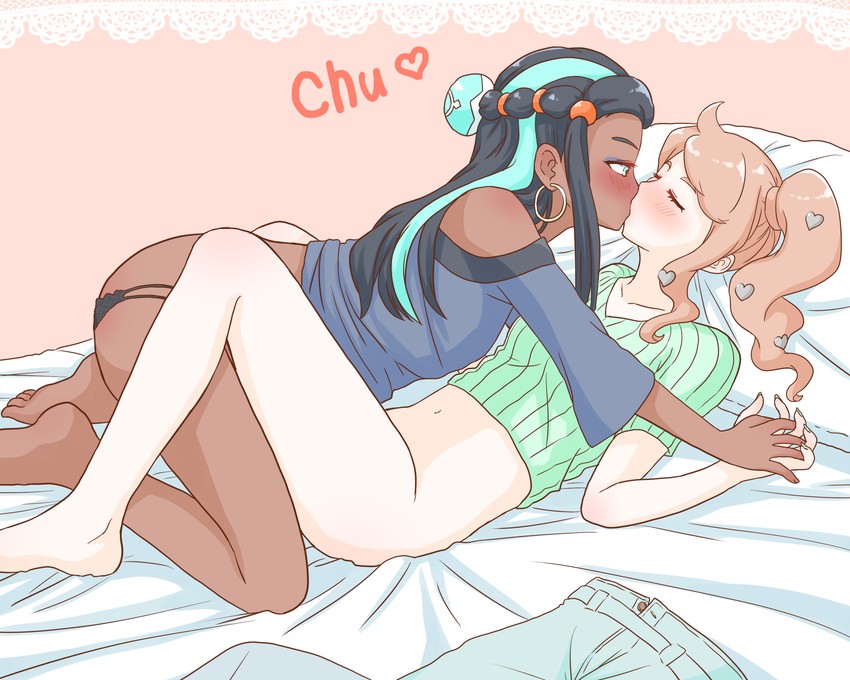 nessa and sonia (pokemon and 2 more) drawn by kurosawa_karura
