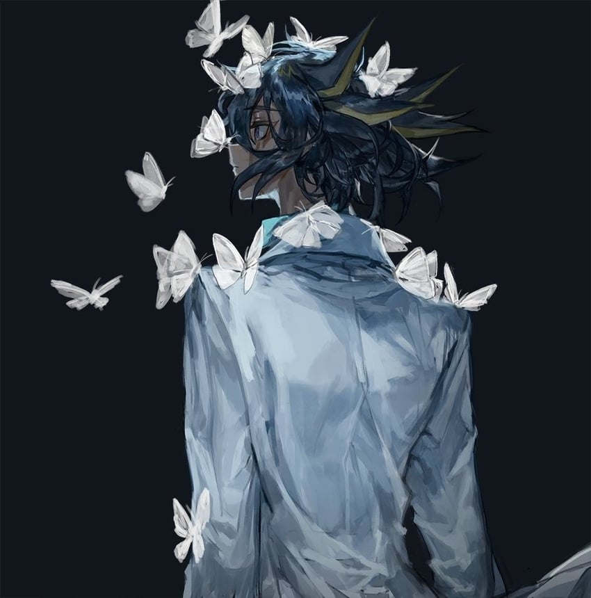 fudo yusei (yu-gi-oh! and 1 more) drawn by momentcorefly