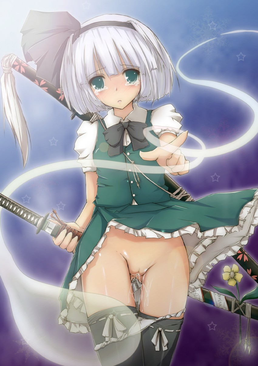 konpaku youmu (touhou) drawn by natsume_riu