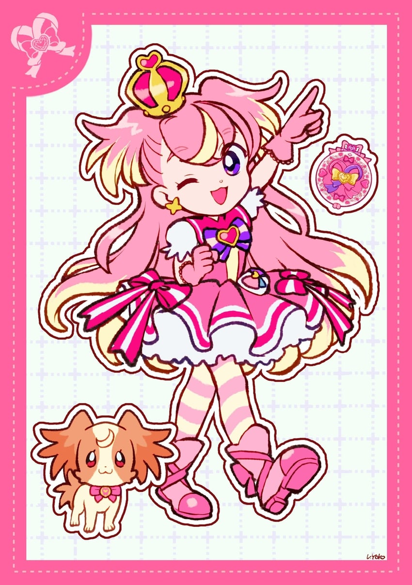 inukai komugi (precure and 1 more) drawn by uwded_207