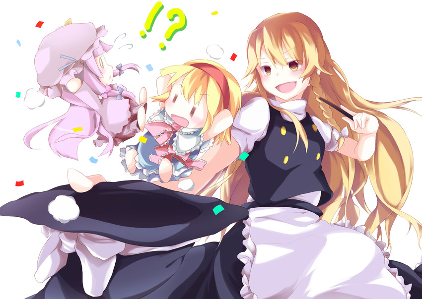kirisame marisa, alice margatroid, and patchouli knowledge (touhou) drawn by koshinaka-zz