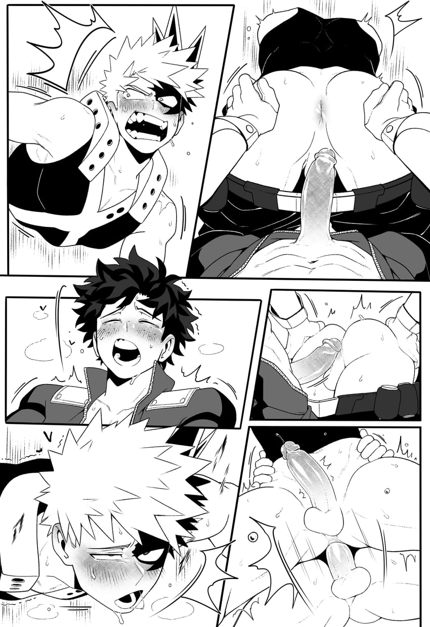 midoriya izuku and bakugou katsuki (boku no hero academia) drawn by kyosein