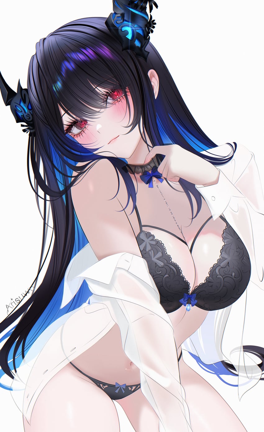 nerissa ravencroft (hololive and 1 more) drawn by 707arisu