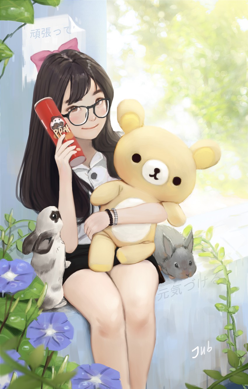 rilakkuma (original and 1 more) drawn by regiana_(jubi)