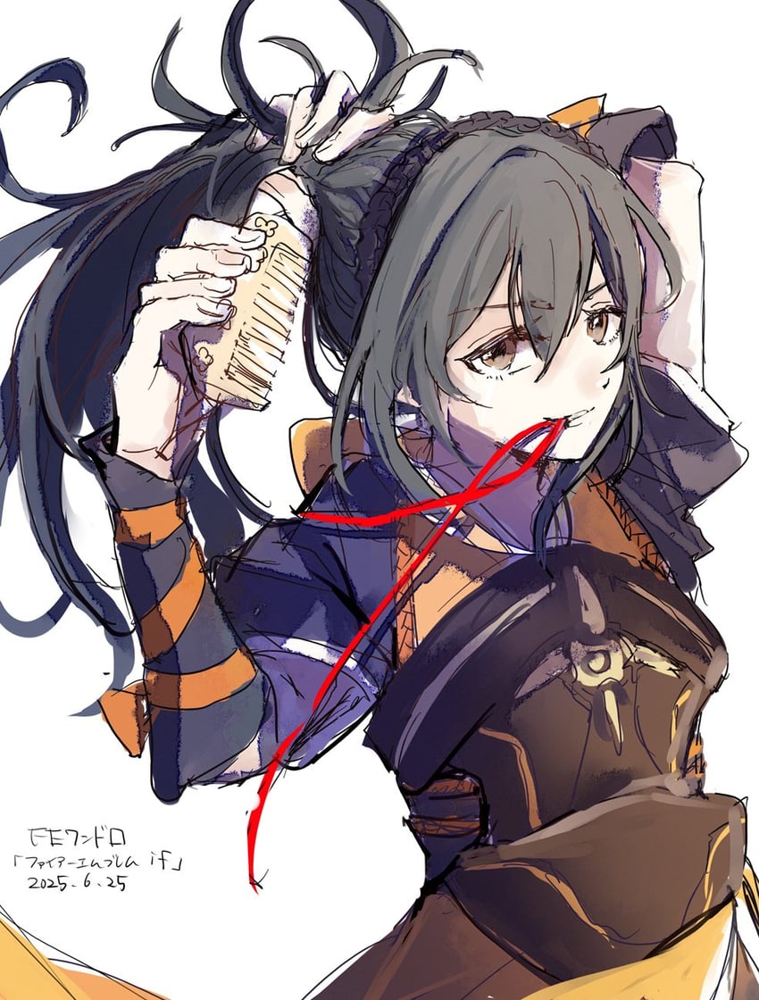 oboro (fire emblem and 1 more) drawn by rennnge