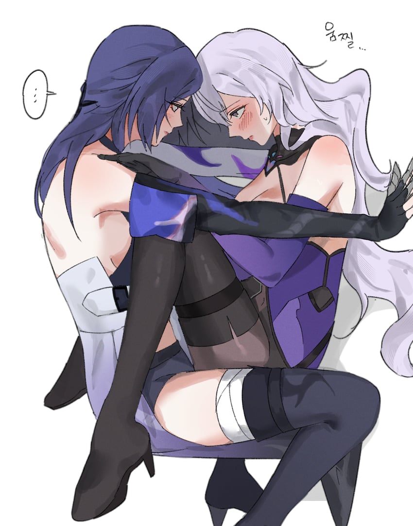 acheron and black swan (honkai and 1 more) drawn by 9_(hcl9fg)
