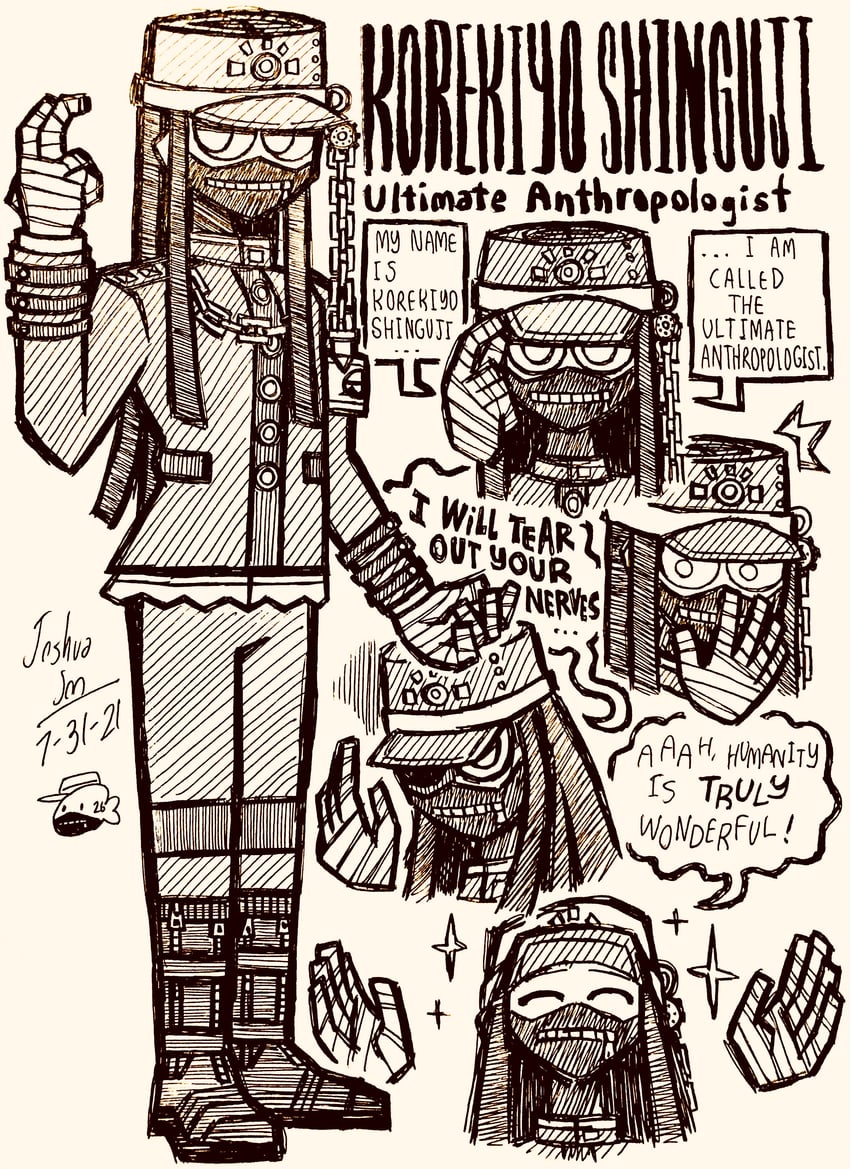 shinguji korekiyo (danganronpa and 1 more) drawn by josh-s26