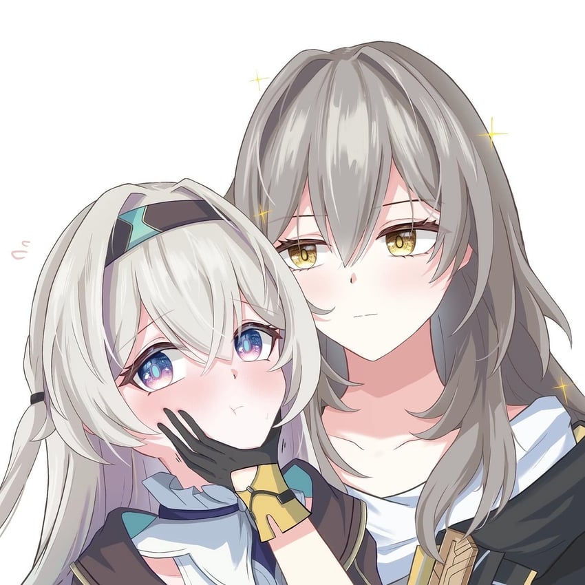 trailblazer, firefly, and stelle (honkai and 1 more) drawn by tefutefufu