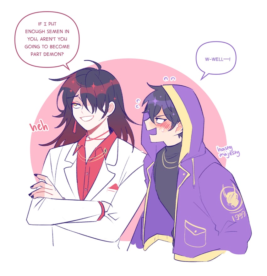 vox akuma and shoto (nijisanji and 2 more) drawn by refrainbow