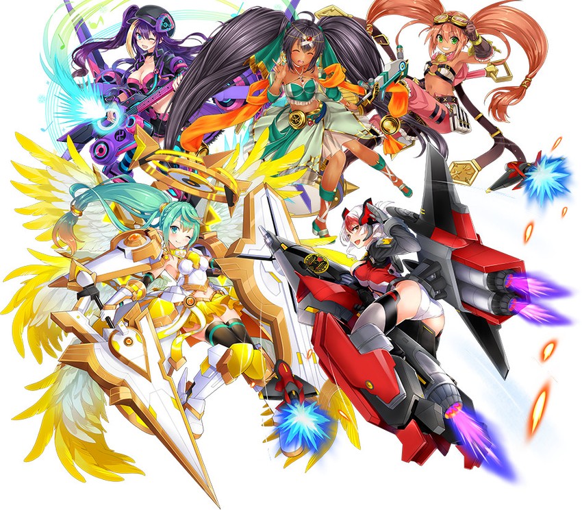 chisato heathaze, uryel, shana, shana kubera, elena alternate, and 1 more (cosmic break)