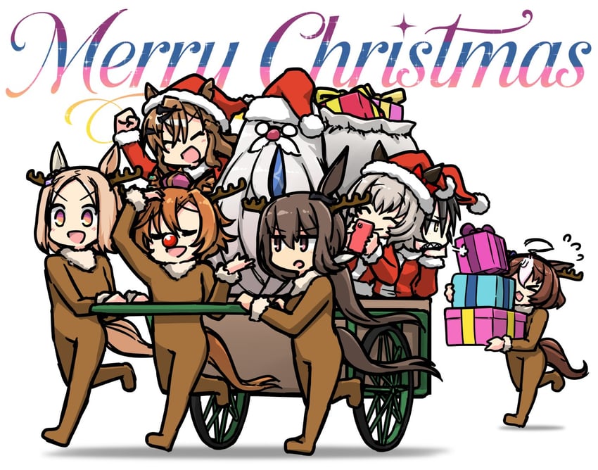 admire vega, curren chan, t.m. opera o, meisho doto, jungle pocket, and 3 more (umamusume) drawn by hamu_koutarou