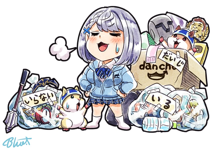 shirogane noel, yagoo, and dan'in-san (hololive and 1 more) drawn by buru-dai