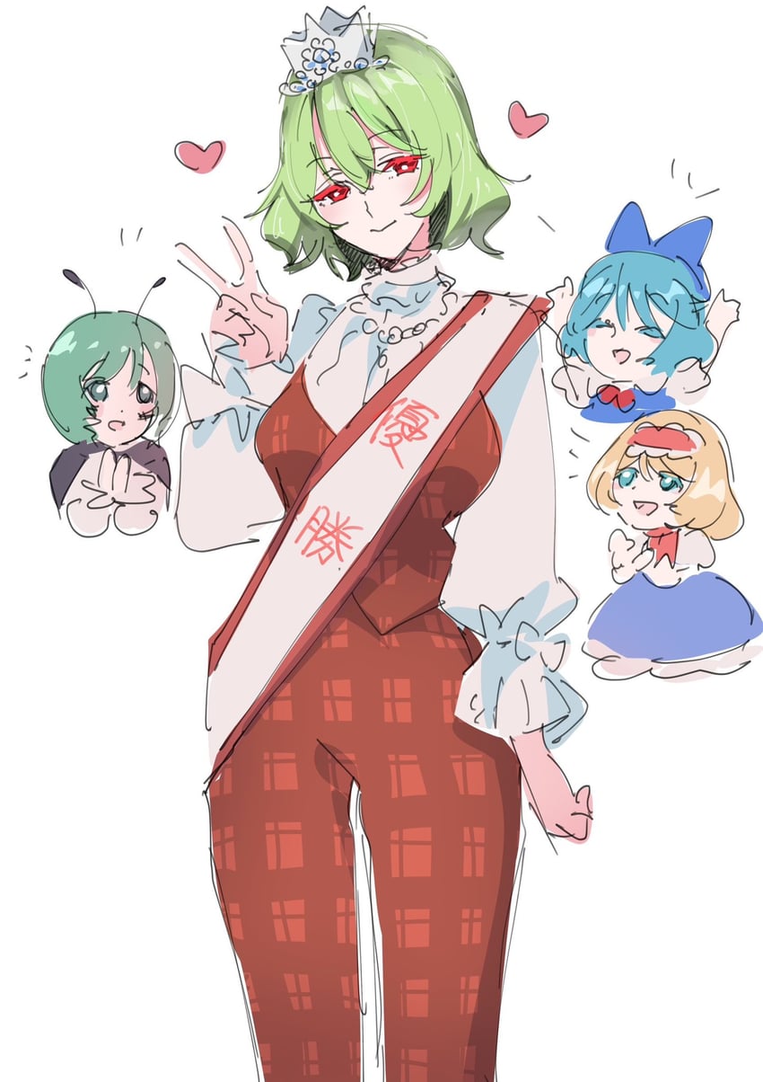 alice margatroid, cirno, kazami yuuka, and wriggle nightbug (touhou) drawn by tohoyuukarin